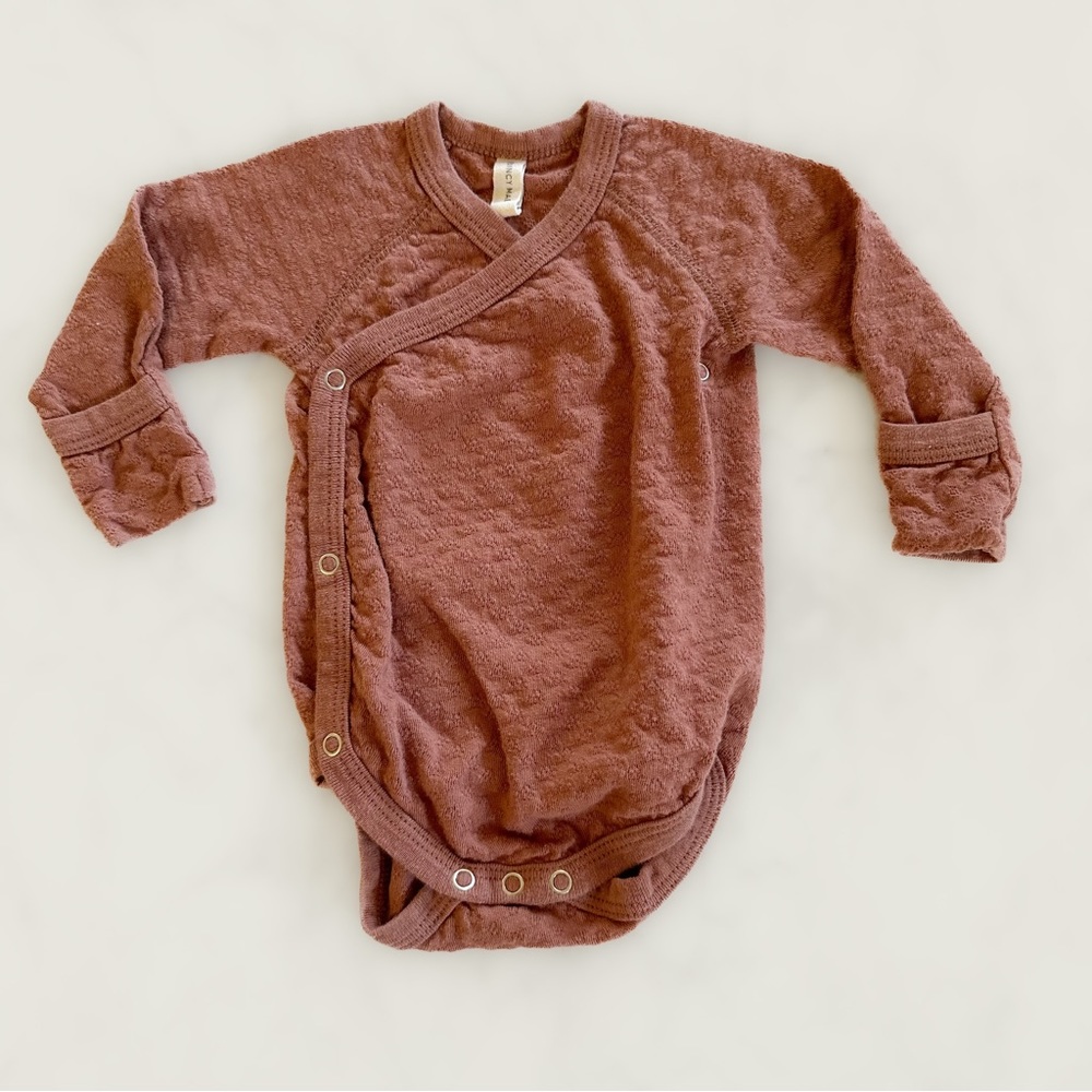 Quincy Mae Side-snap Pointelle Bodysuit Onesie